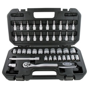 VAR Zestaw narzędzi z grzechotką 3/8" 42 elementy